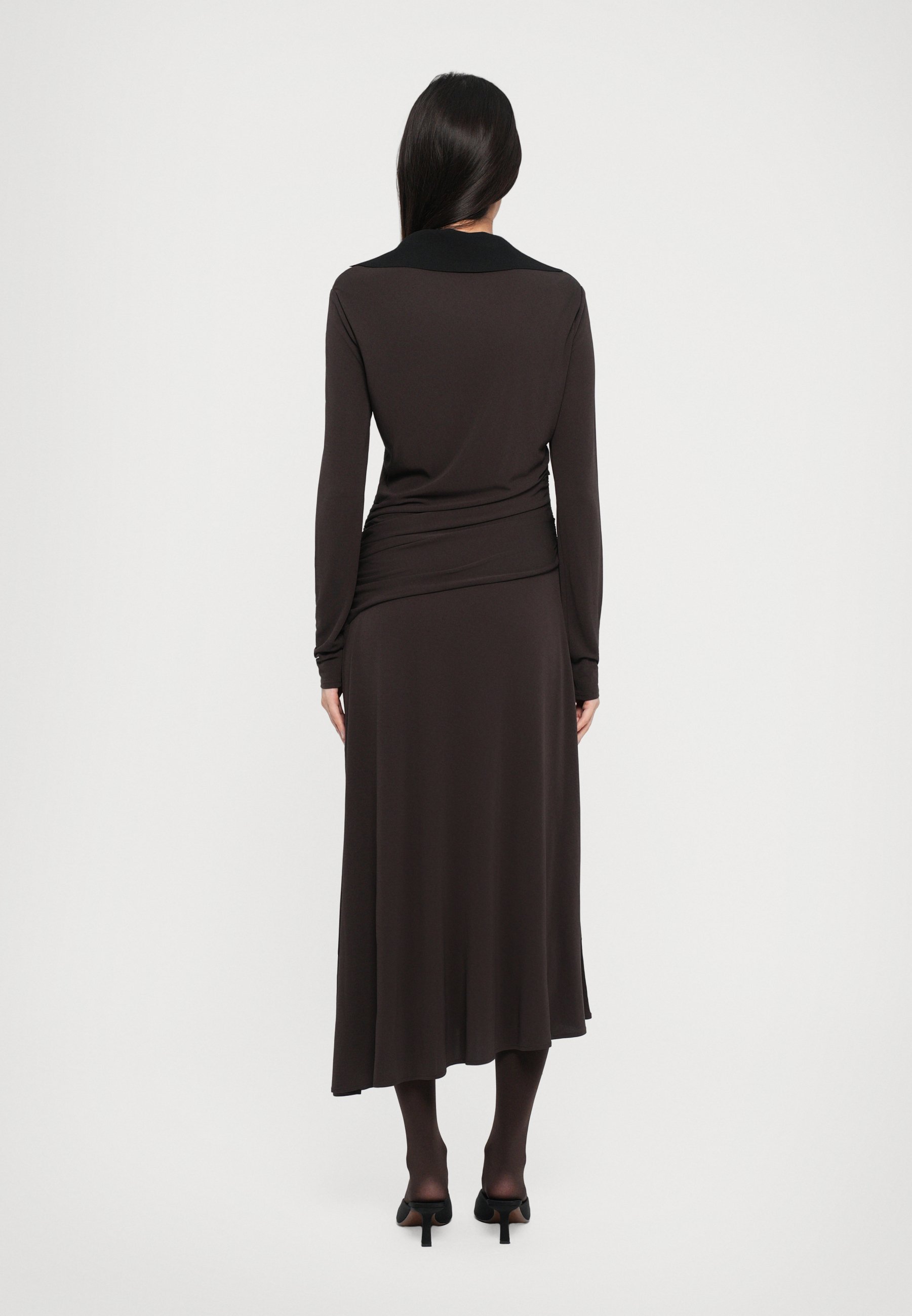 Robe à col Tory Burch - Robe de jour - moka foncé