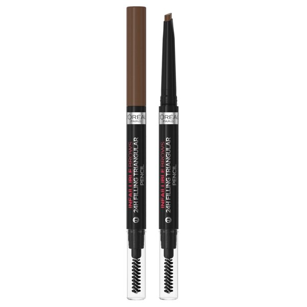 Creion de sprâncene triunghiular L'Oréal Paris Infaillible 24H, culoare brun deschis 5.0, 1 ml