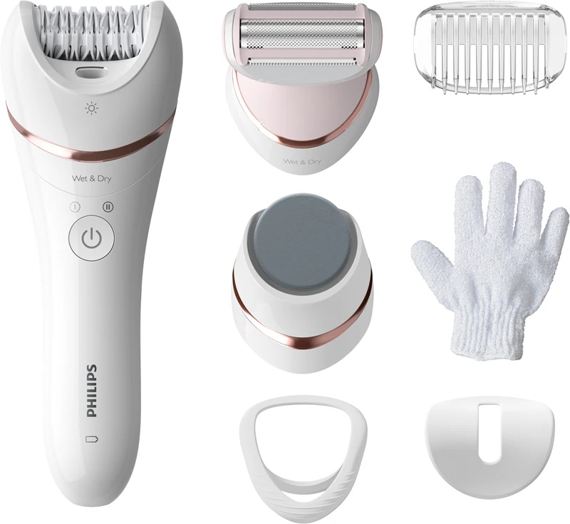 Philips Epilator Series 8000 BRE730/10 Depilator za mokro in suho britje