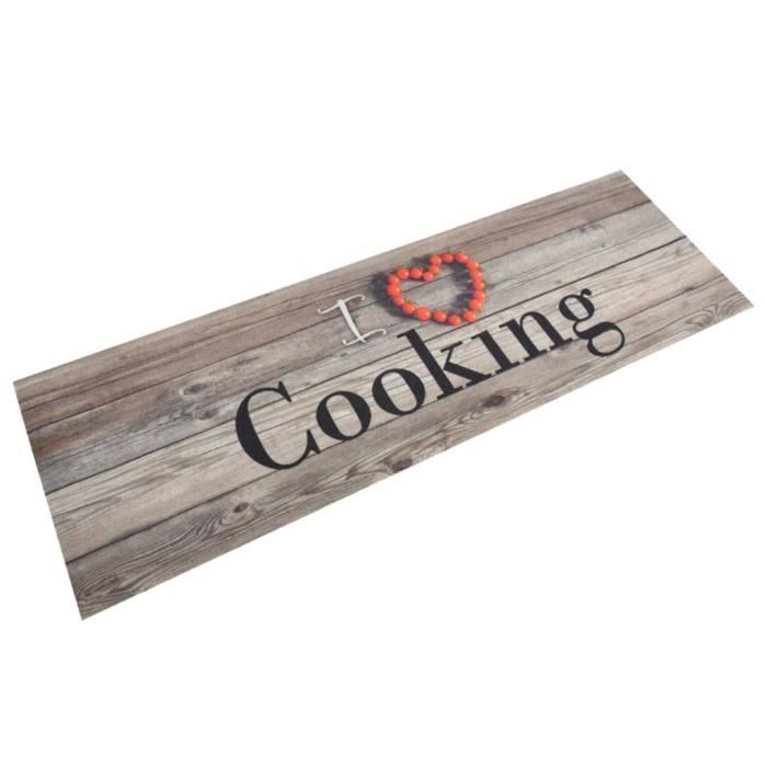 vidaXL Washable Kitchen Mat, Grey Kitchen Print, 60x180 cm, 136547