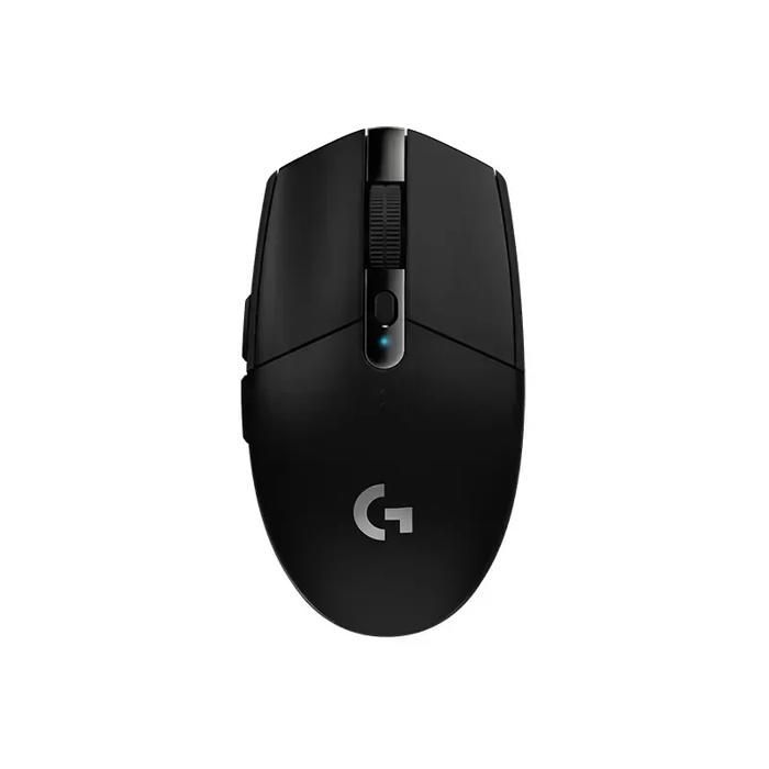 Mouse gamer sem fio Logitech G304, leve, com sensor Hero 12K, 12.000 DPI, 6 botões programáveis, compatível com PC e macOS, preto.