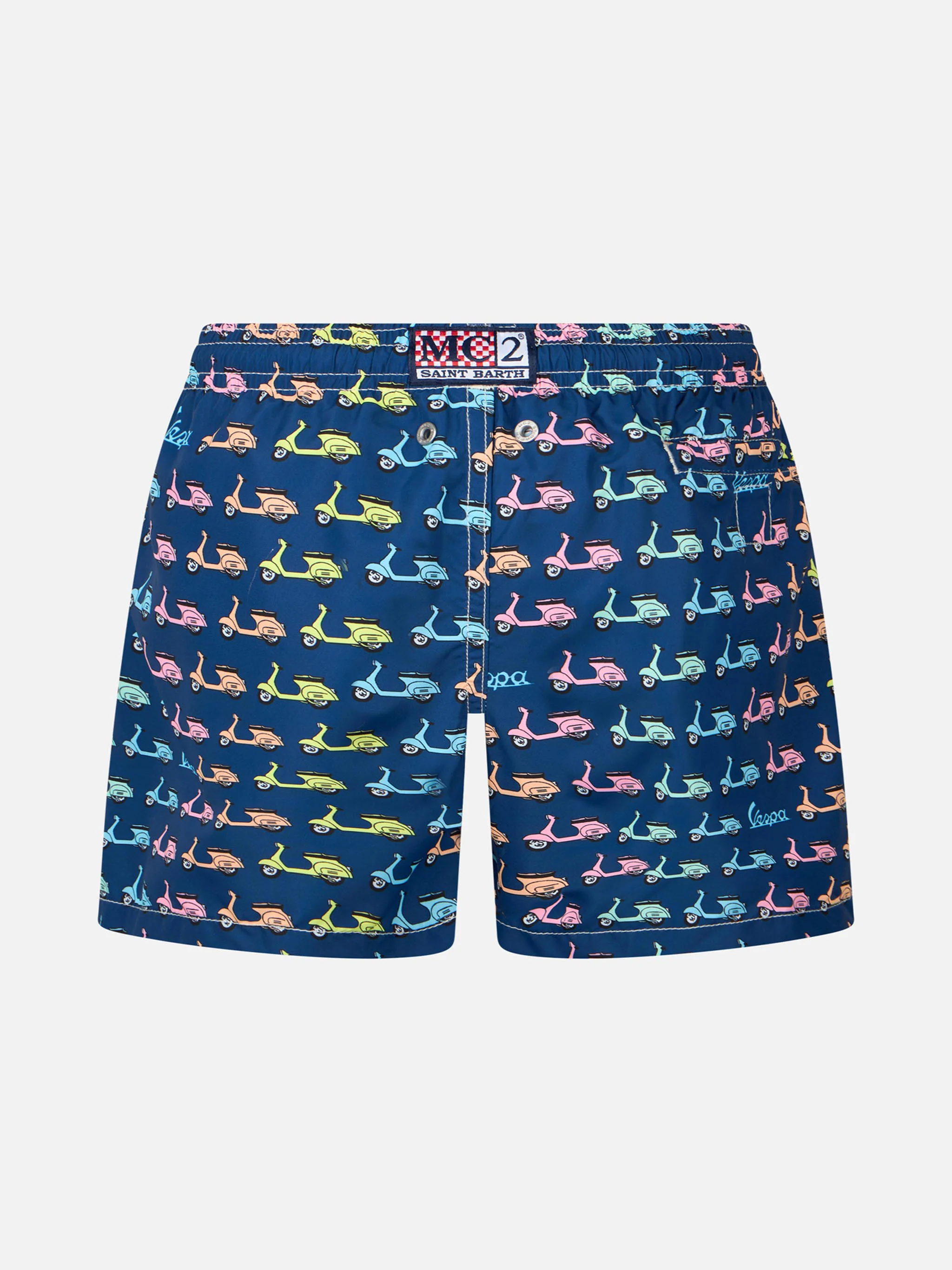 Costume da bagno da bambino in tessuto leggero Jean Lighting con stamp