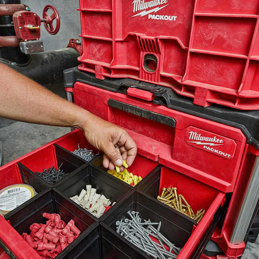 Divisórias MILWAUKEE para caixa de ferramentas PACKOUT™ de 2 gavetas 48228472