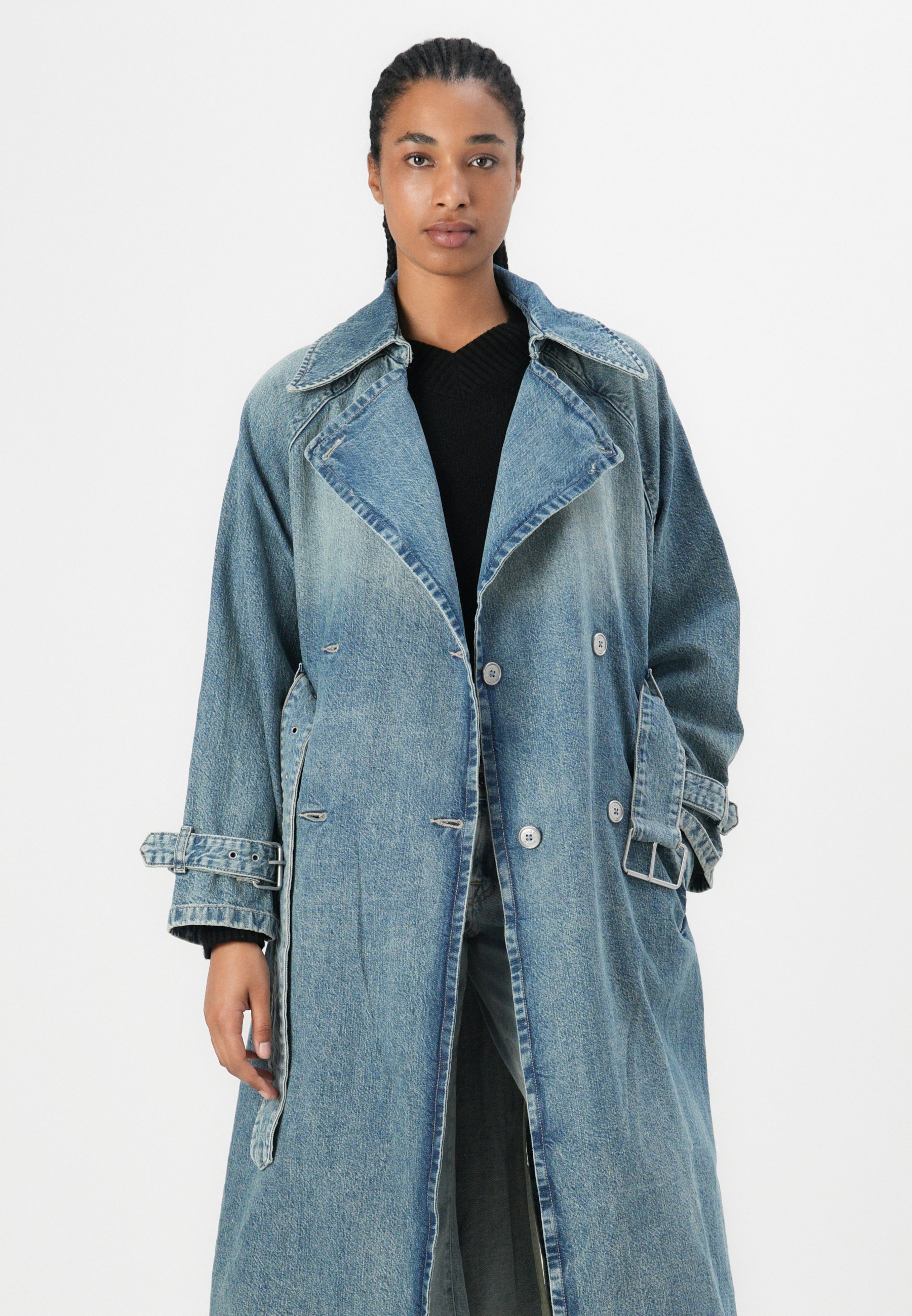 HUGO GARENA - Trenchcoat - felblauw