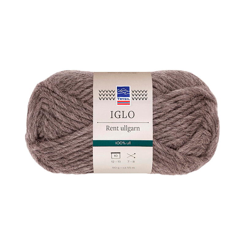 Trysil Iglo ullgarn 100% ull, brunt