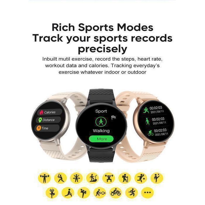 Elegante reloj inteligente para mujer: llamadas Bluetooth, monitorización de frecuencia cardíaca/presión arterial/SpO2, seguimiento del sueño, más de 100 deportes, resistencia al agua IP68, pantalla HD de 1,39″ – Tiducel®