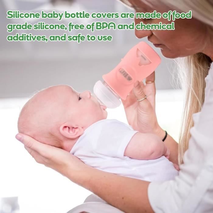 Avent Set of 3 Silicone Sleeves for Natural Glass Baby Bottles, Anti-Break Bottle Holder, Compatible with Natural Bottles