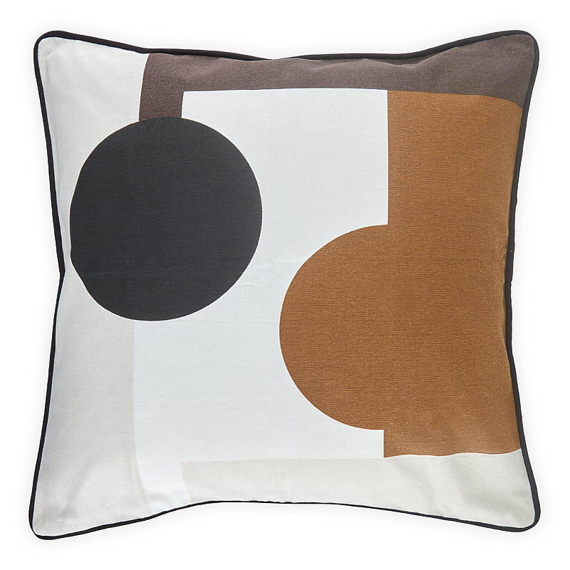Hjem Pudebetræk 45x45 cm bomuldsprint cirkel