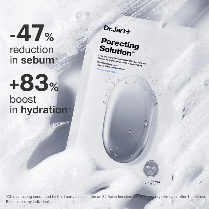 Máscara purificante Dr. Jart+ Dermask™ Porecting Solution com carvão ativado
