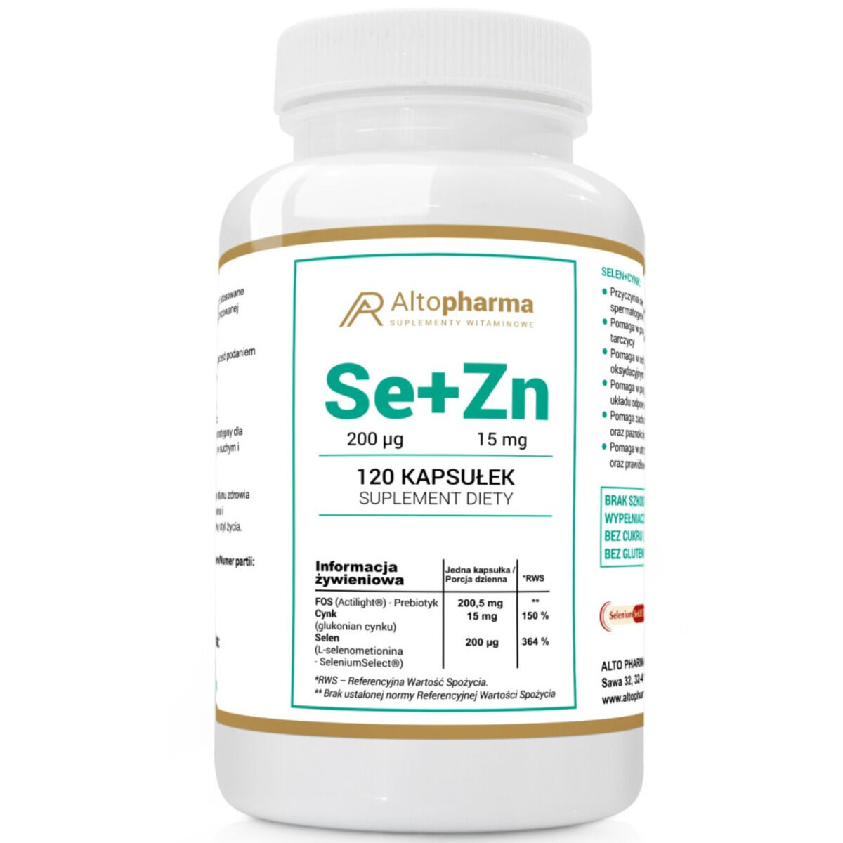 Altopharma Selen 200 µg + Cink 15 mg + Vege Prebiotik