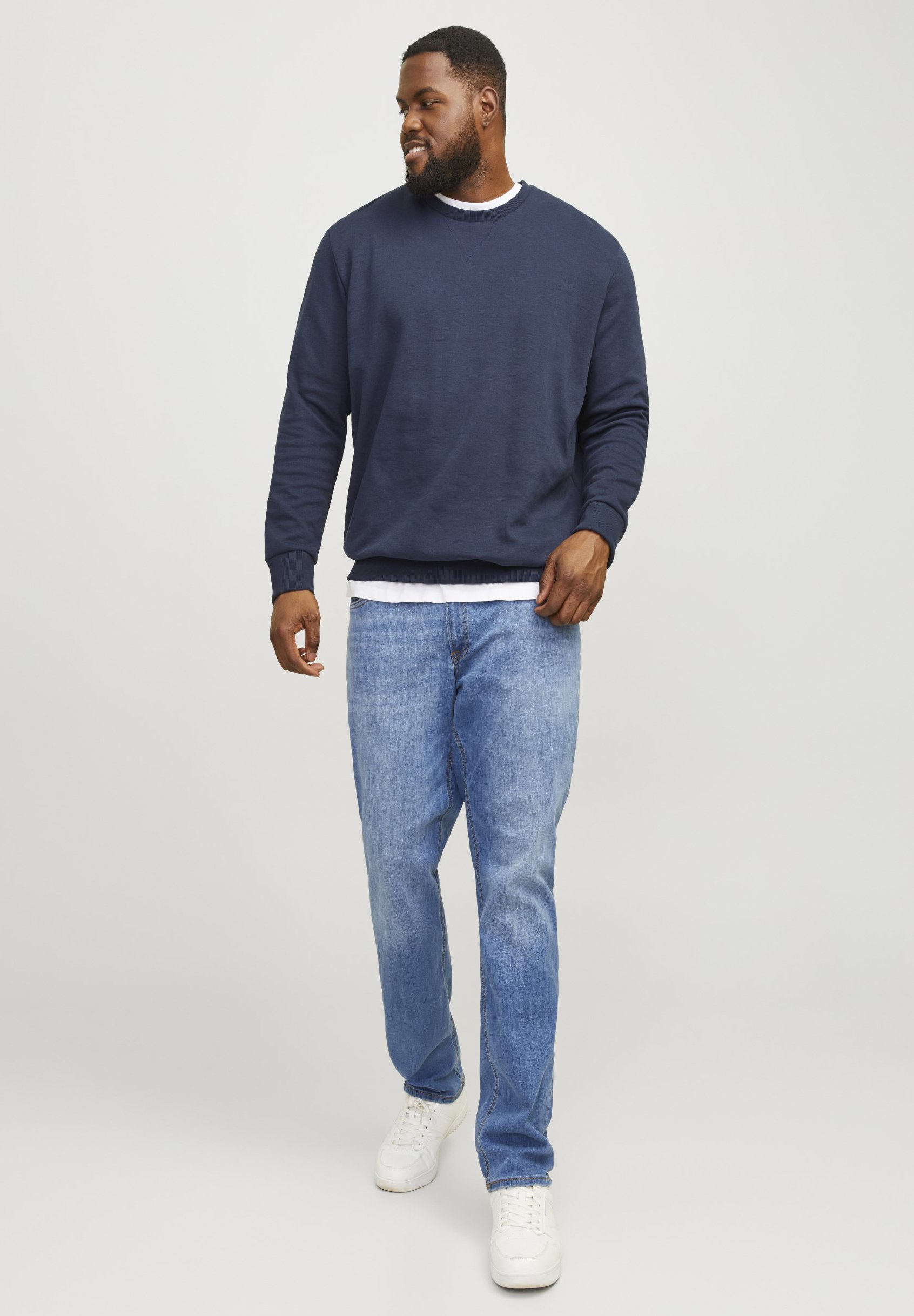Sweat-shirt Jack & Jones BASIC CREW NECK - blazer bleu marine