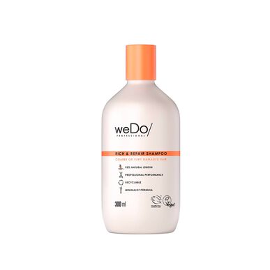 Shampoing WeDo Professionals Rich & Repair d'origine naturelle, anti-casse pour cheveux abîmés, 300 ml