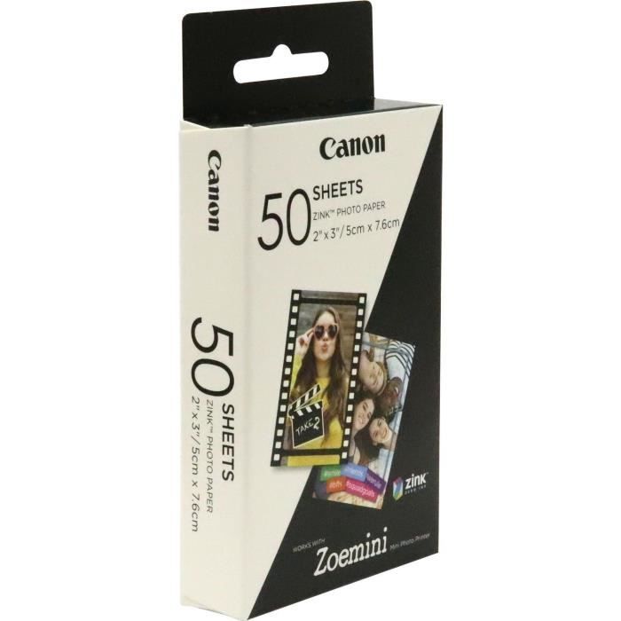 Confezione da 50 fogli di carta fotografica Canon ZINK per Zoemini.