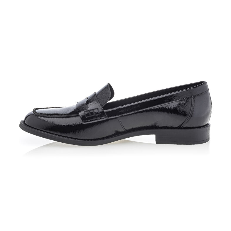 Schwarze Damen-Loafer/Bootsschuhe