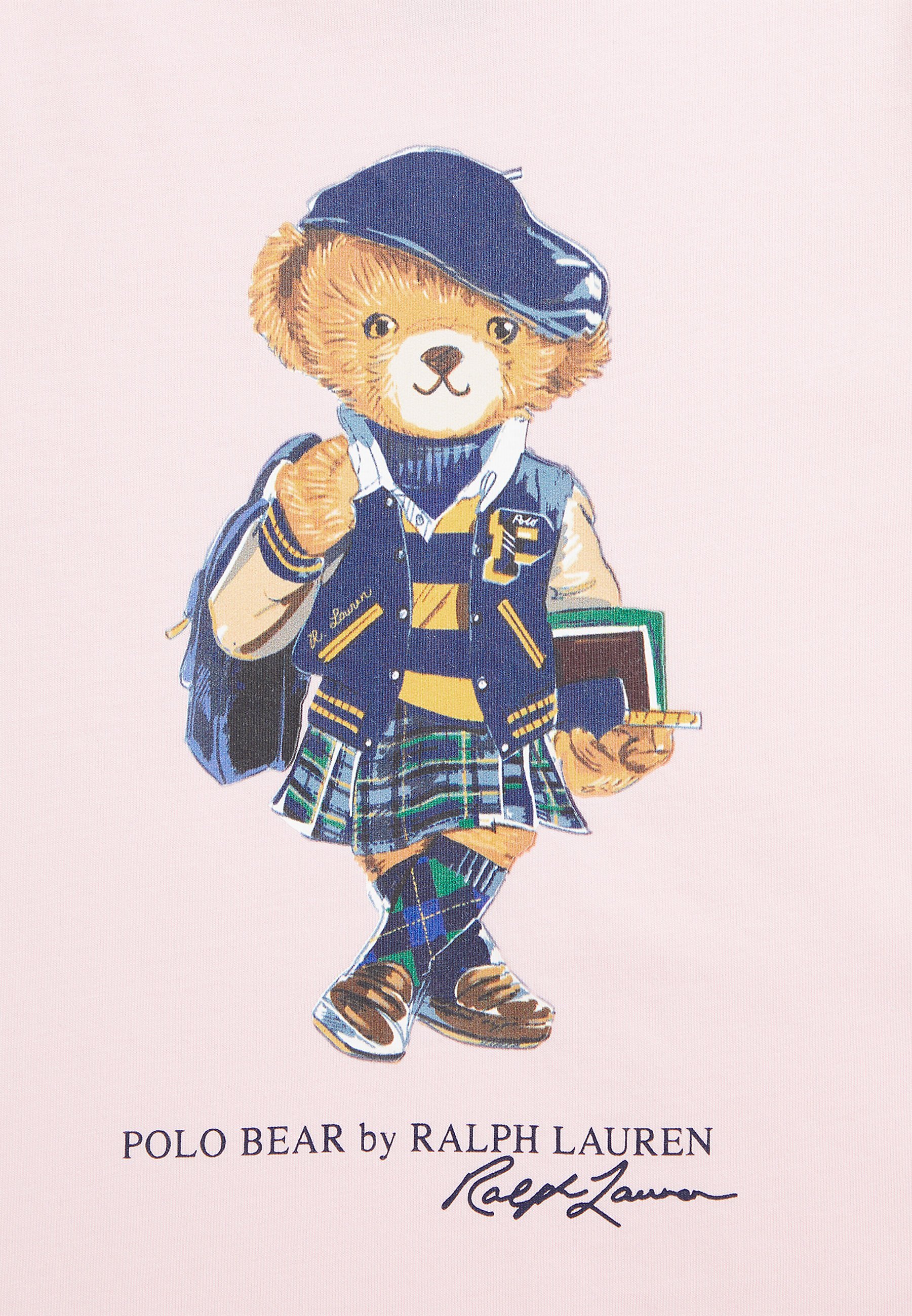 Polo Ralph Lauren POLO BEAR T-SHIRT EN JERSEY DE COTON - Imprimé - Douceur rose