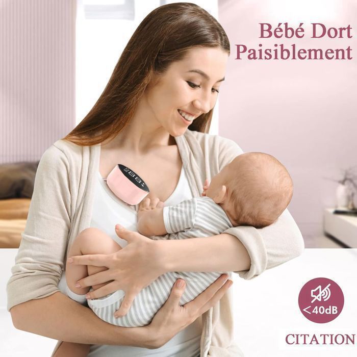 Handsfree elektrische borstkolf, 2-delige set, 3 standen, 27 niveaus, geluidsarm, oplaadbaar, draadloos, inclusief 10 melkzakjes