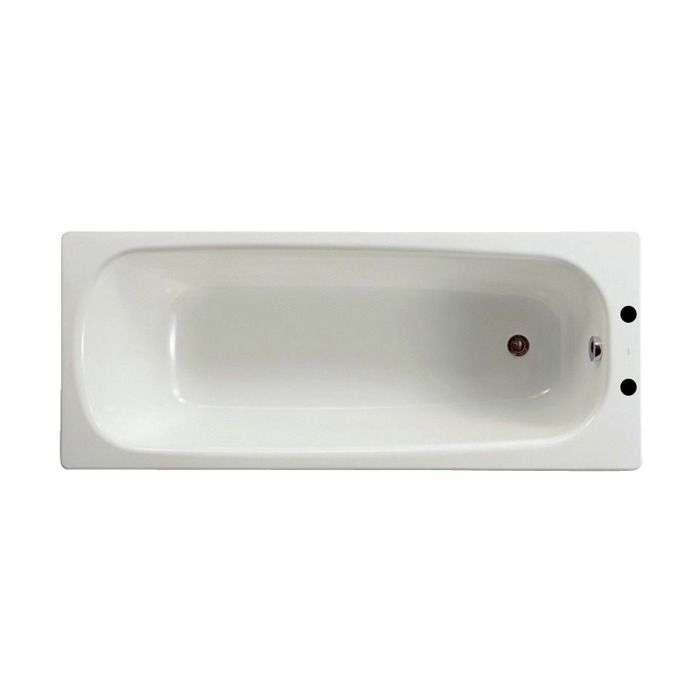Baignoire rectangulaire percée 2 trous avec pieds Contesa 170x70 blanc