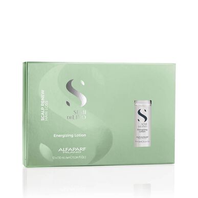 Alfaparf Milano Loción Renovadora del Cuero Cabelludo Semi di Lino Tratamiento Energizante para Cabello Debilitado 12 x 10 ml