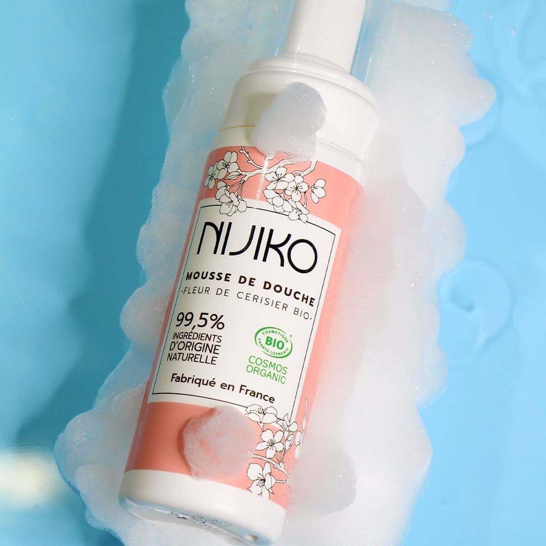 NIJIKO Mousse de Douche Bio à la Fleur de Cerisier