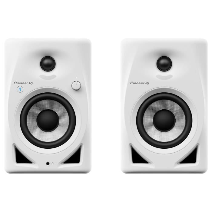 Pair of Pioneer DJ DM-40D-BT-W monitor speakers - Bluetooth - Bass Reflex - 2x19W - DJ or Production Mode - White
