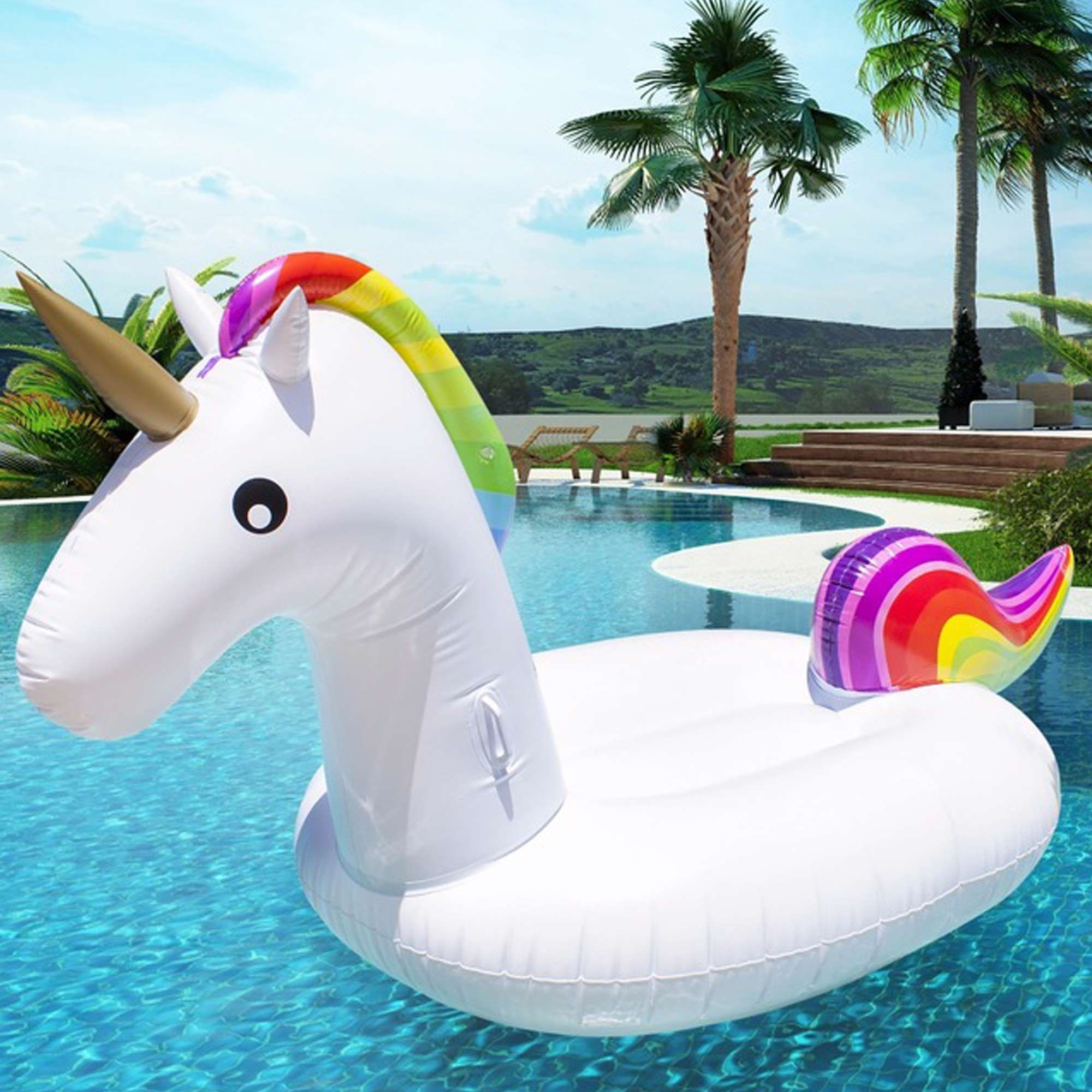 Aufblasbares Einhorn-Schwimmbecken