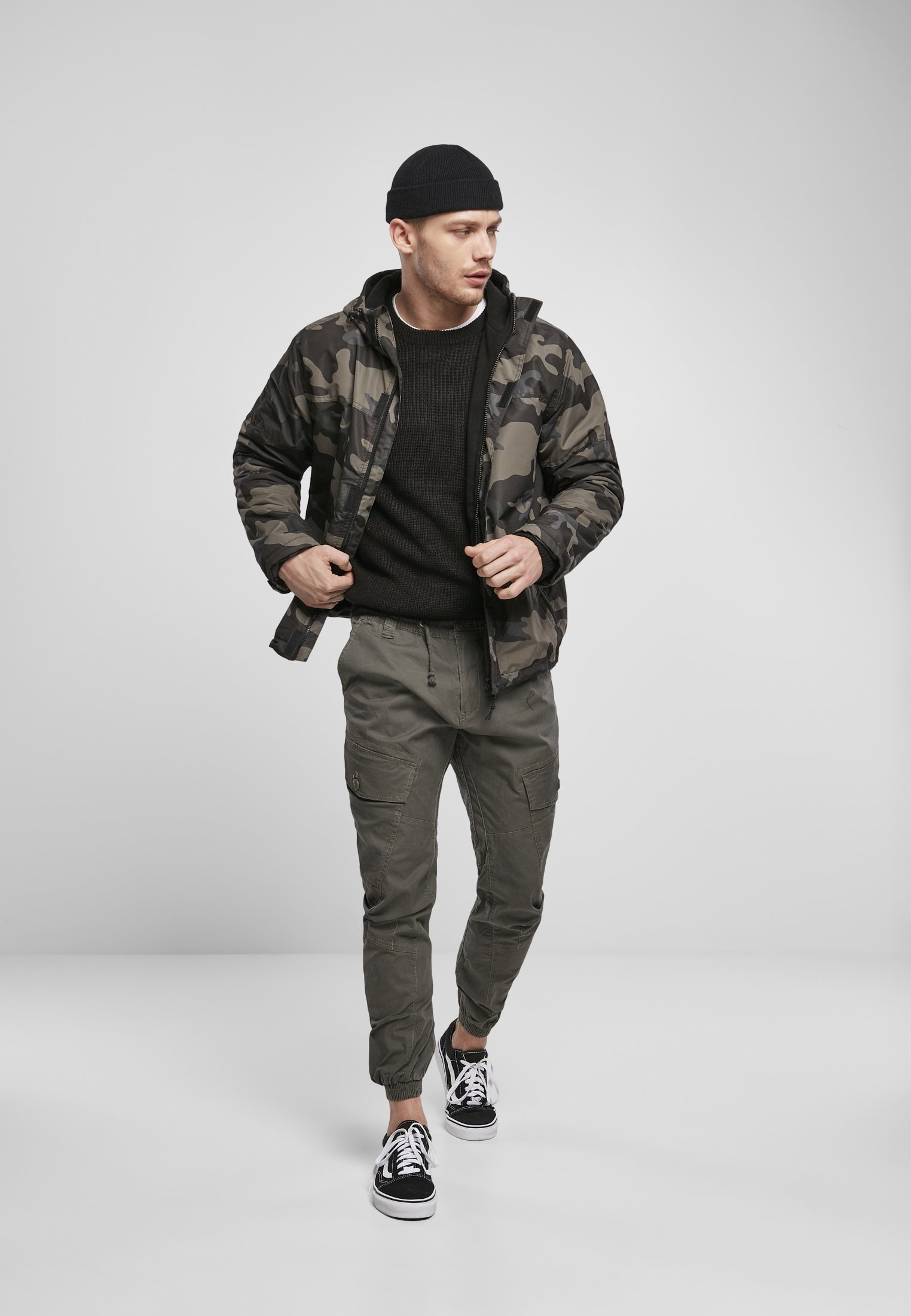 Brandit BREAKER FRONTZIP - Lichte jas - donker camouflage