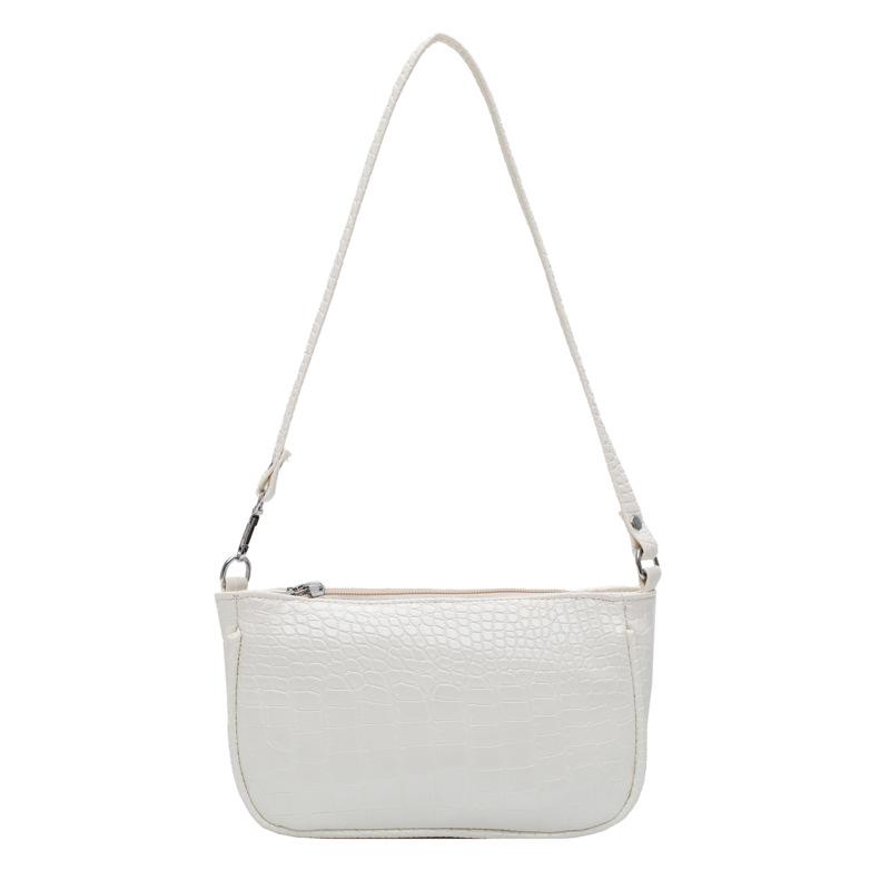 Tendance mode 2020 pour femmes : Sac bandoulière classique, petit format, polyvalent, couleur unie, chaîne décorative, en PU, disponible en 2 modèles