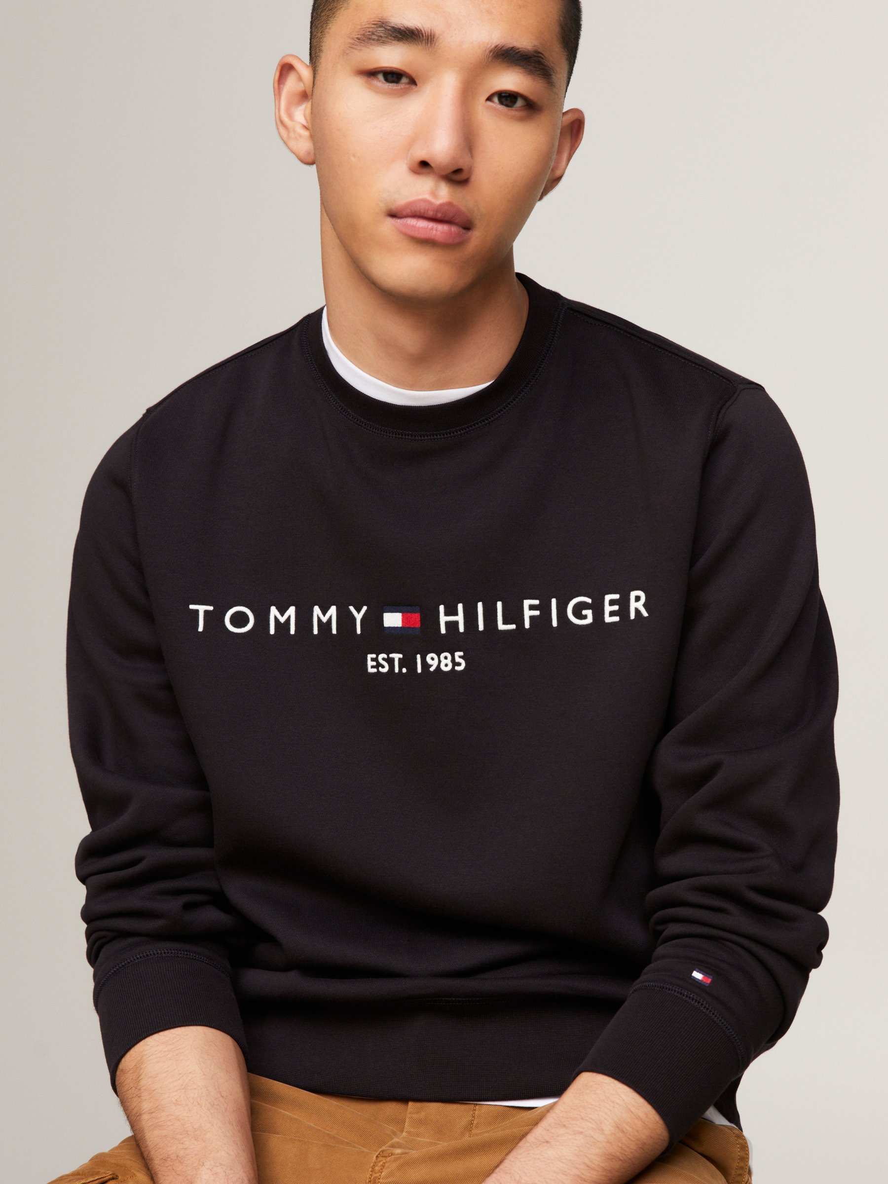 Tommy Hilfiger LOGO - Hanorac - negru