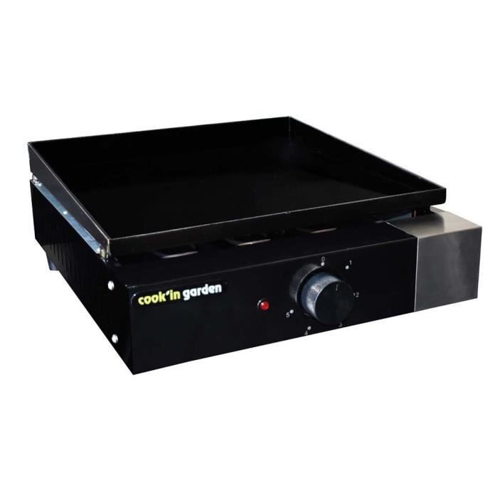 Piastra elettrica - COOK'IN GARDEN - Finesta 43 - Piastra in ghisa smaltata - 2500W