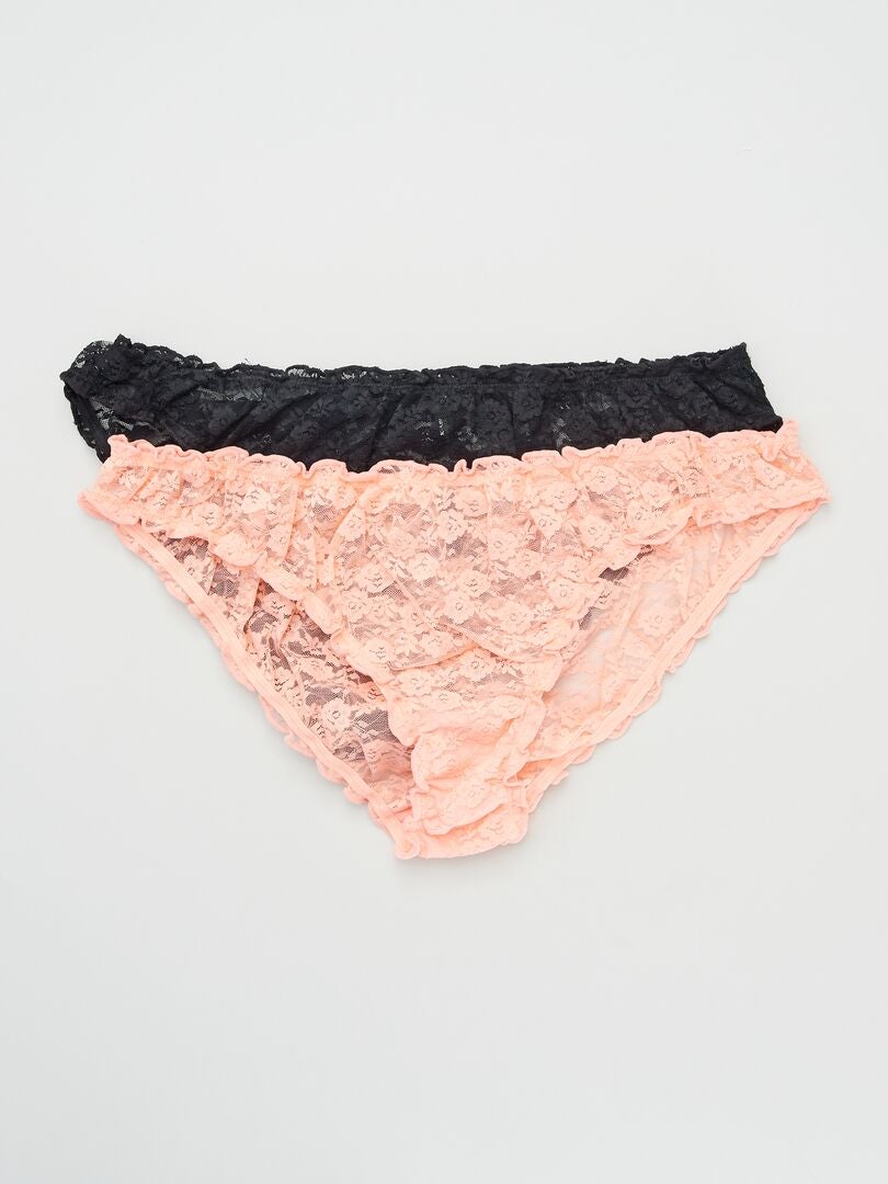 Conjunto de 2 calcinhas de renda - ROSA