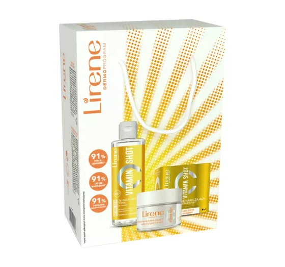 Lirene Vitamin Shot tonik do twarzy 200 ml   krem rozświetlający do twarzy 50 ml