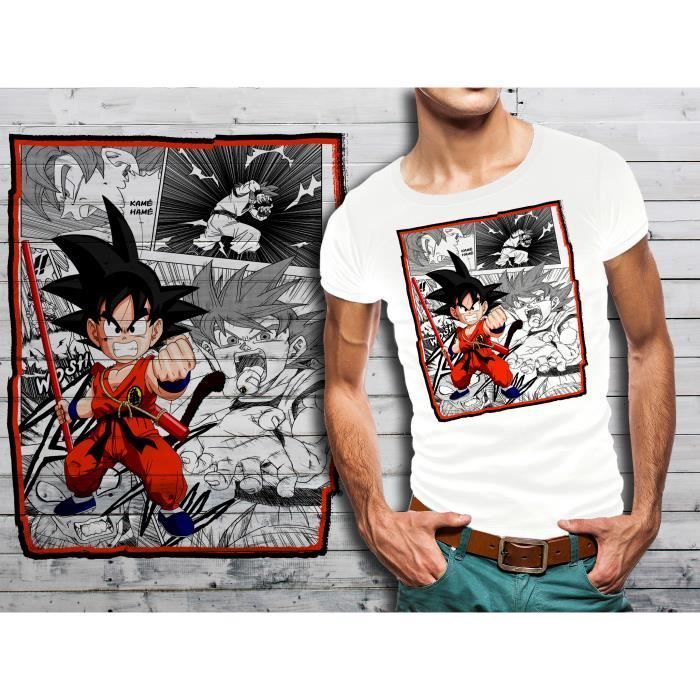Camiseta blanca para hombre, talla M, Colección Manga Dragon Ball Z 418