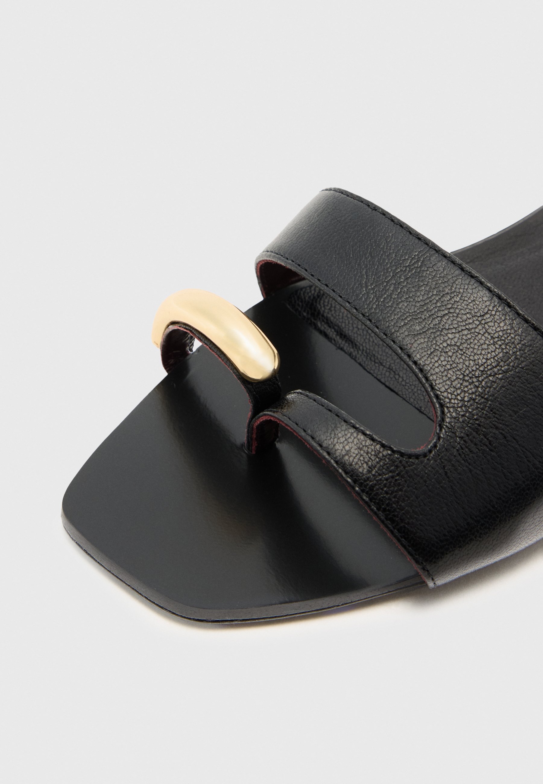 Tory Burch PIERCED - Pantoufles - noir/argent parfait