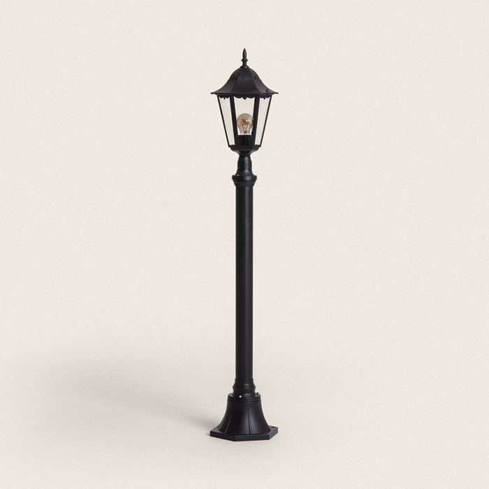 Lampada da terra per esterni a montaggio superficiale 185 cm Nero Tradizionale Nero