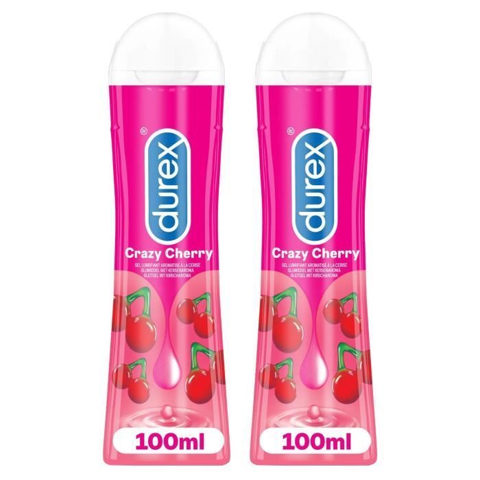 Lot de 2 Gels Lubrifiants Comestibles Crazy Cherry 100ml