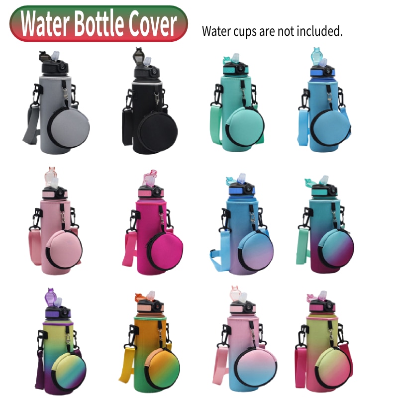 1000ML Sports Bottle Case with Adjustable Shoulder Strap Water Bottle Holder Neoprene Carrier Insulated Water Jug Carrier Pouch