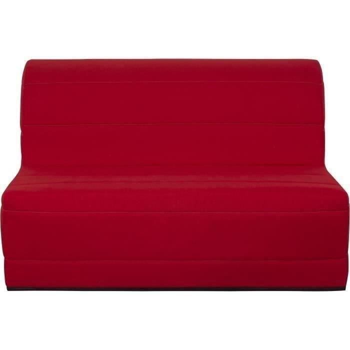 BZ Schlafsofa 140x190 - Roter Stoff - MELISSA