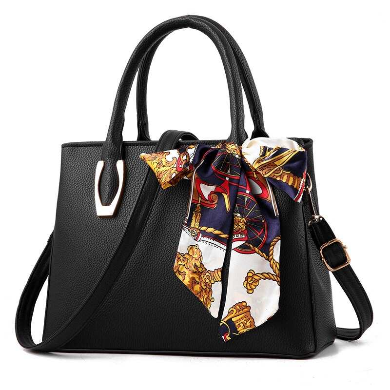 Sac à main pour femme, foulard classique en soie couleur litchi, grand sac à bandoulière
