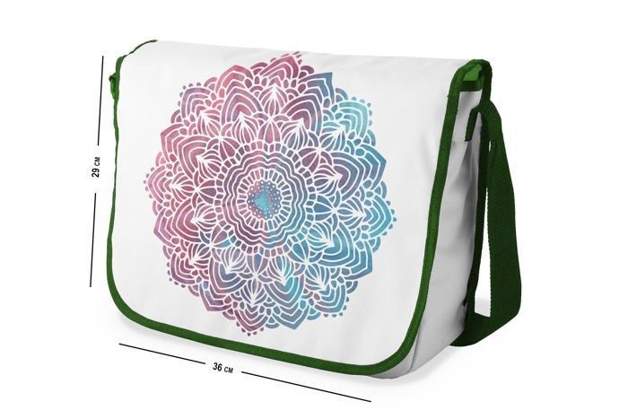 Borsa a tracolla in cotone per bambini Bonamaison - borsa da reporter stampata, tracolla regolabile, 26,8×19,4×4 cm, nera