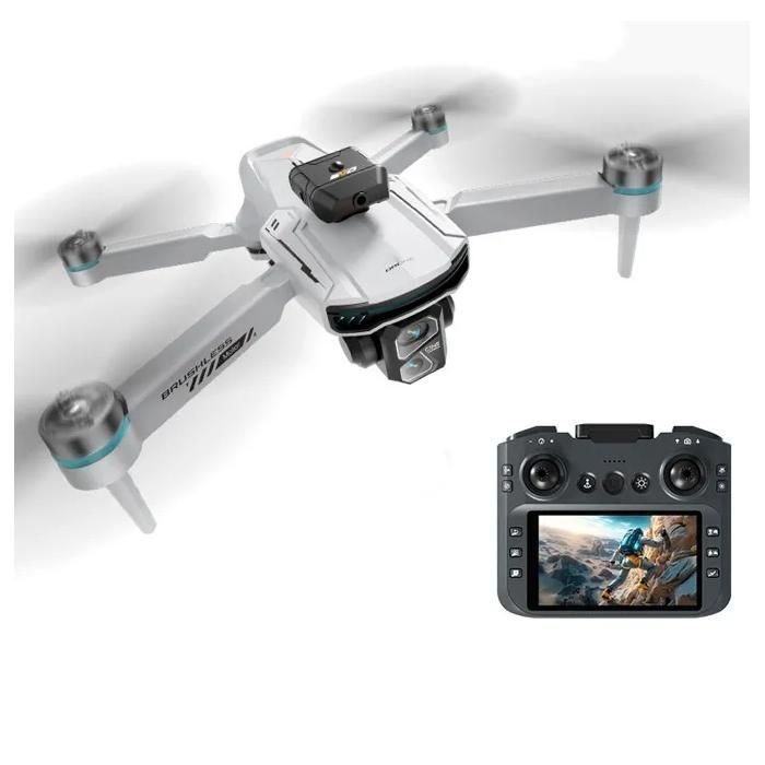 Dron 4K con doble cámara, WiFi, 3 baterías, pantalla grande de 4,3