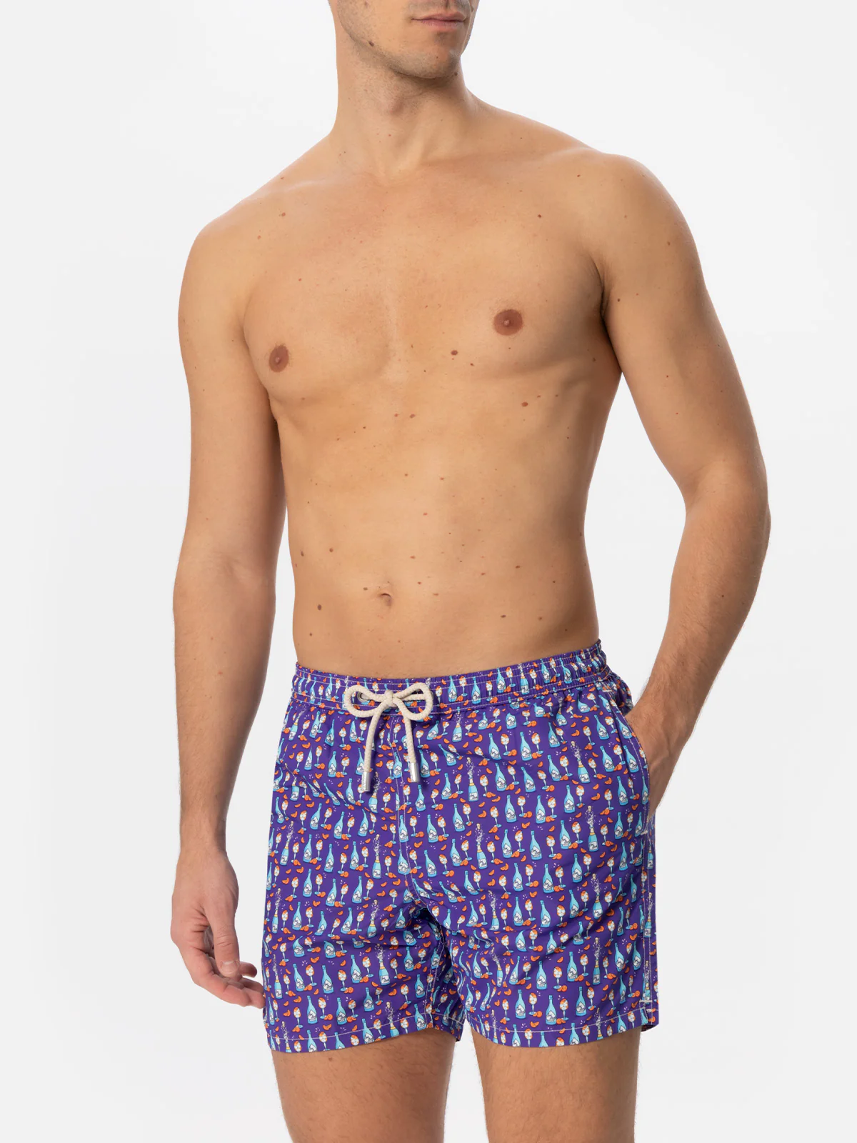 Costume da bagno da uomo in tessuto leggero con stampa Aperol Spritz |