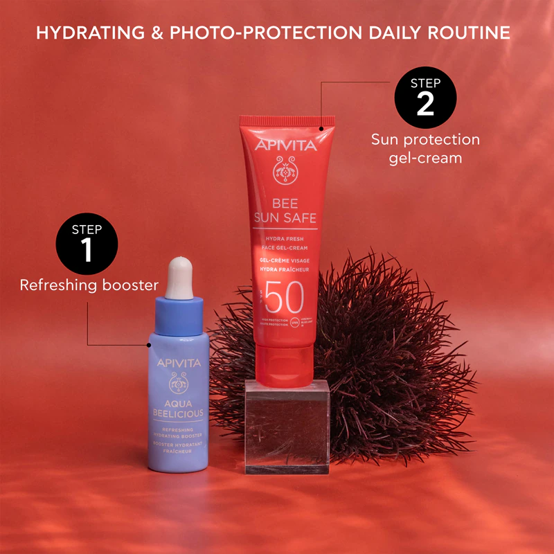 Gel-creme facial hidratante e refrescante Apivita Bee Sun Safe FPS 50