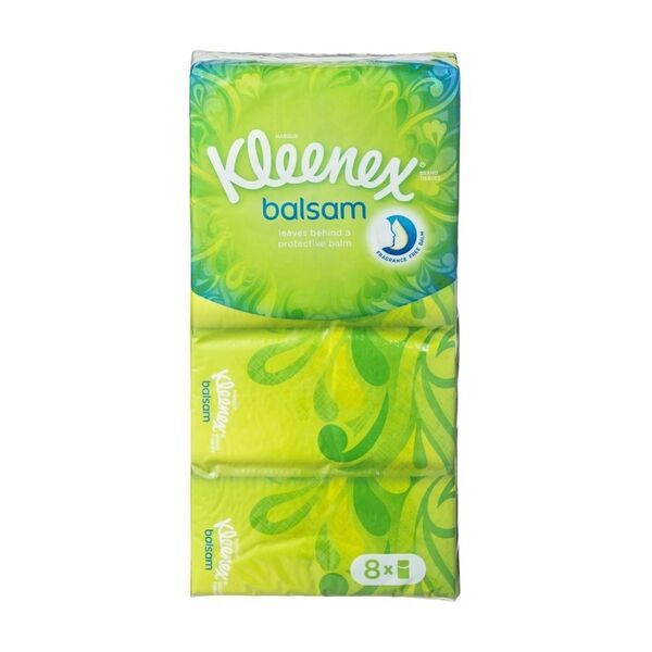 „Kleenex“ balzaminės servetėlės<br>8 x 9 vnt.