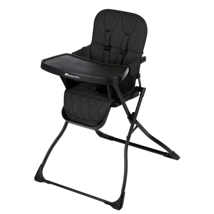 BEBECONFORT LILY Baby high chair, ultra-compact and lightweight, optimal comfort, from 6 months to 3 years, up to 15 kg, Tinted graphite