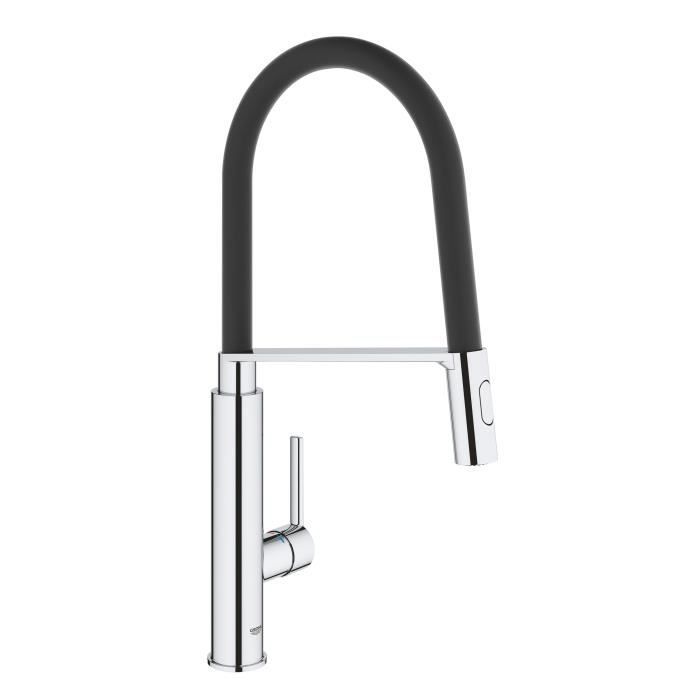 Rubinetto da cucina GROHE Feel, con doccetta estraibile, bocca a U, deviatore a 2 getti, 31489000