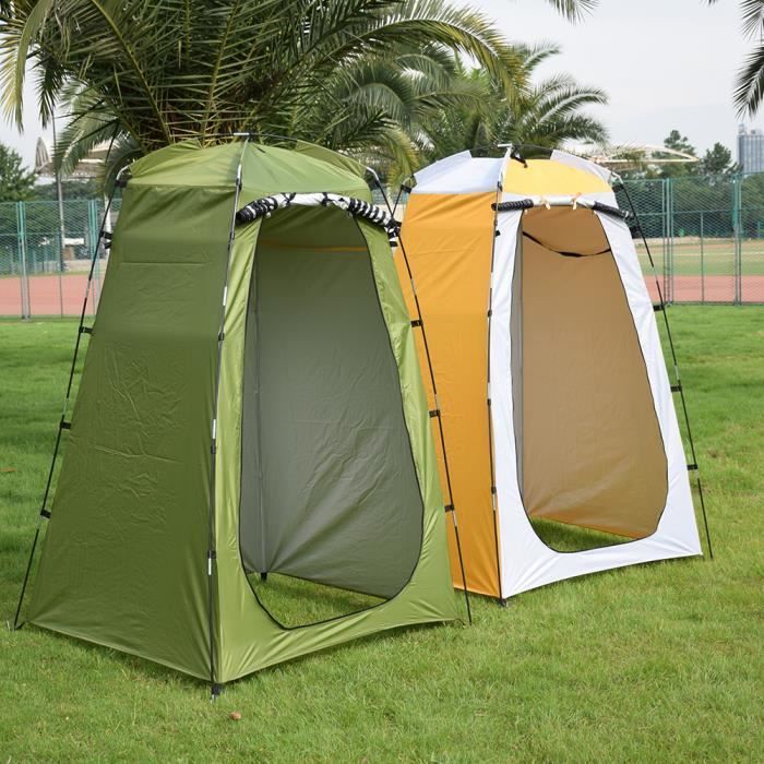Equipo de camping, tienda de baño con protección UV para camping, caza, cabina de vestuario portátil, refugio de aseo - Verde militar
