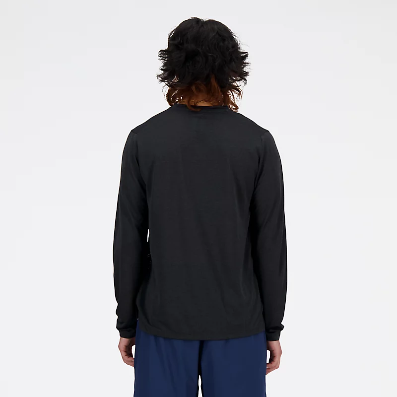 Camiseta esportiva masculina de manga comprida - PRETA