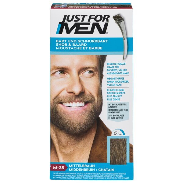 Farba za kosu Just For Men za brkove i bradu M-35 srednje smeđa<br>35g