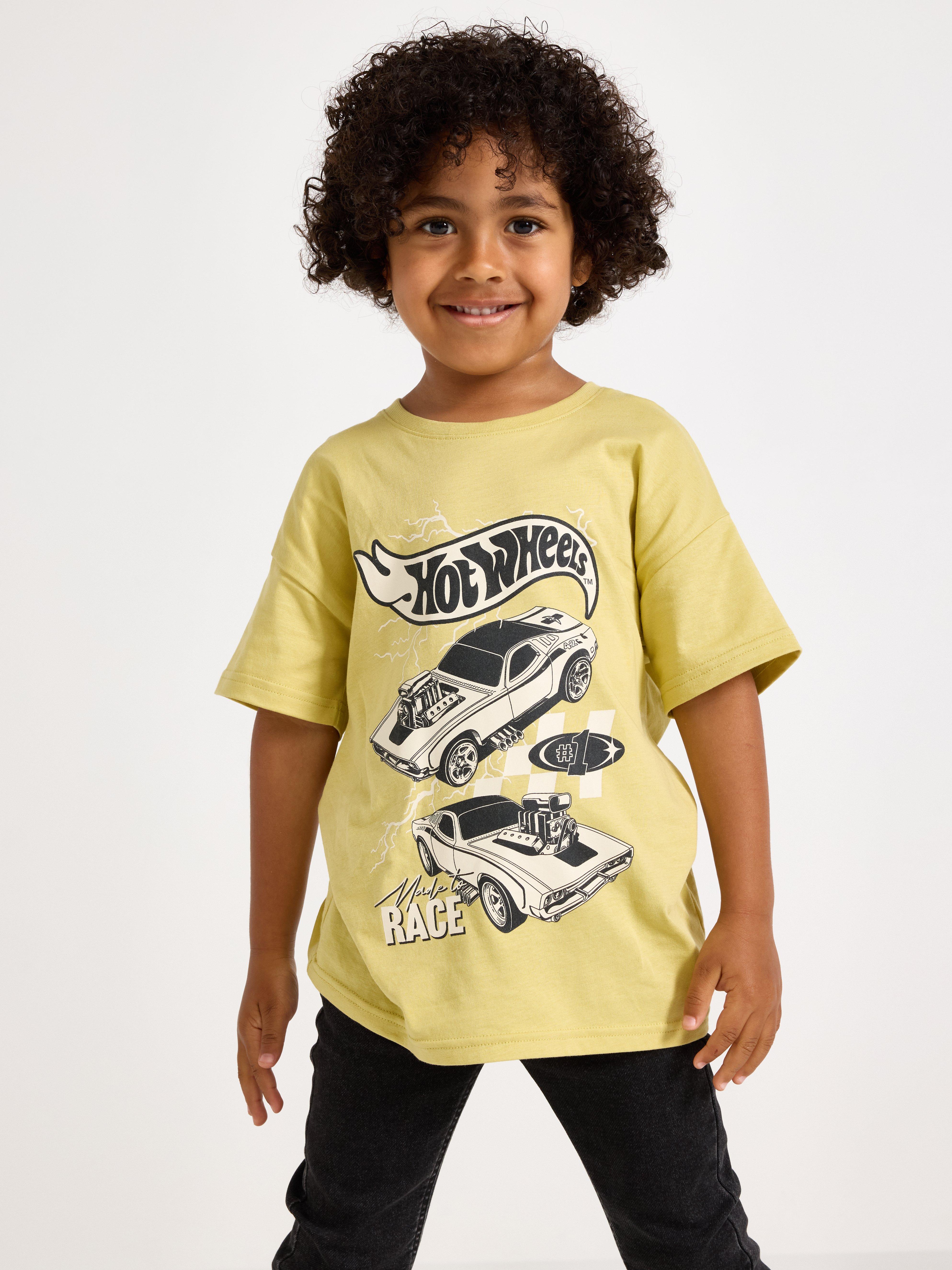 Camiseta Hot Wheels Verde Claro Acinzentado