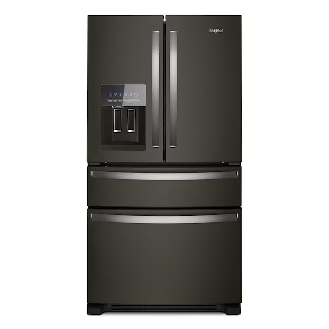 Whirlpool 4-türiger French-Door-Kühlschrank mit 24,5 Kubikfuß Nutzinhalt und Eiswürfelbereiter (Edelstahl, fingerabdruckresistent) ENERGY STAR®